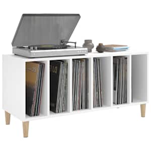 Skříňka na LP desky bílá 100 x 38 x 48 cm kompozitní dřevo - obrázek 4