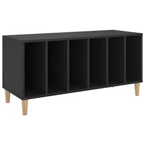 Skříňka na LP desky černá 100 x 38 x 48 cm kompozitní dřevo - obrázek 2