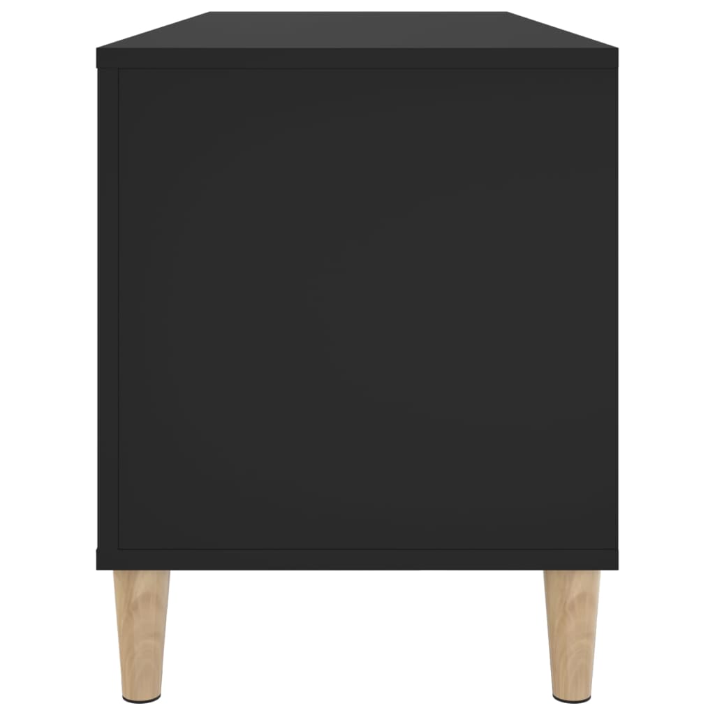 fekete szerelt fa hanglemezszekrény 100 x 38x 48 cm
