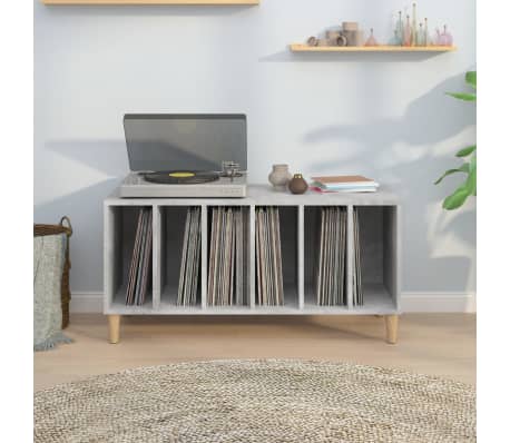 vidaXL Platenkast 100x38x48 cm bewerkt hout betongrijs