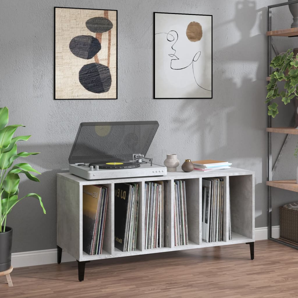 vida XL Plattenschrank Betongrau 100x 38x 48 cm Holzwerkstoff
