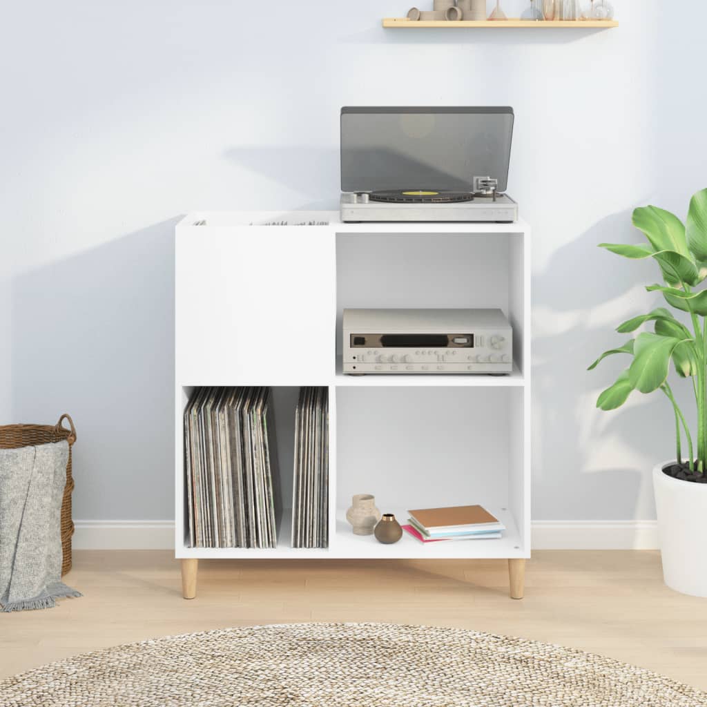 Mueble para discos madera contrachapada blanco 84,5x38x89 cm - referencia  Mqm-831997