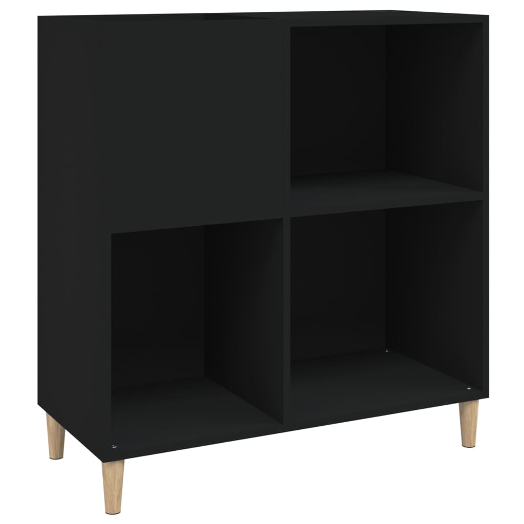 Thumbnail - vidaXL Plattenschrank Schwarz 84,5x38x89 cm Holzwerkstoff