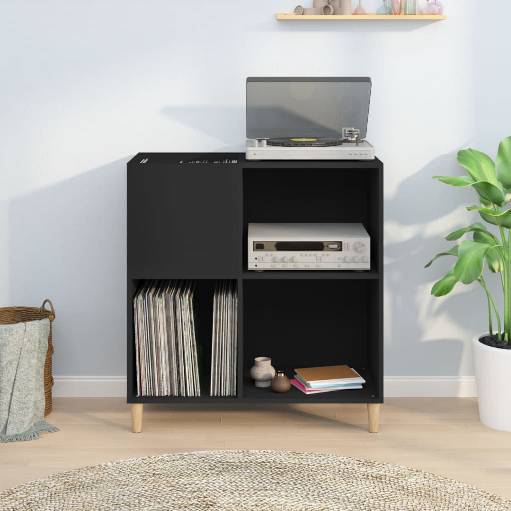 vidaXL Skrinka na platne čierna 84,5x38x89 cm kompozitné drevo