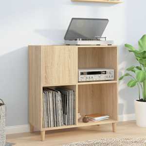 Skříňka na LP desky dub sonoma 84,5x38x89 cm kompozitní dřevo - obrázek 1