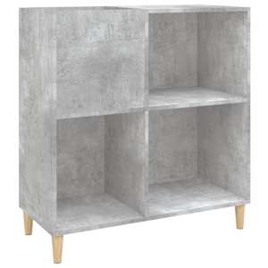 Skříňka na LP desky betonově šedá 84,5x38x89cm kompozitní dřevo - obrázek 2