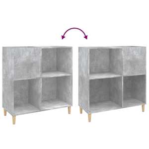 Skříňka na LP desky betonově šedá 84,5x38x89cm kompozitní dřevo - obrázek 7