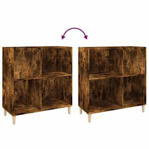 Skříňka na LP desky kouřový dub 84,5x38x89 cm kompozitní dřevo - obrázek 7
