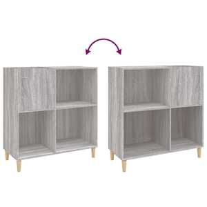 Skříňka na LP desky šedá sonoma 84,5x38x89 cm kompozitní dřevo - obrázek 7