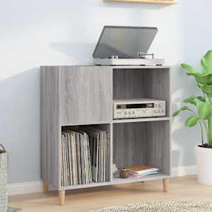 Omarica za gramofonske plošče siva sonoma 84,5x38x89cm inž. les