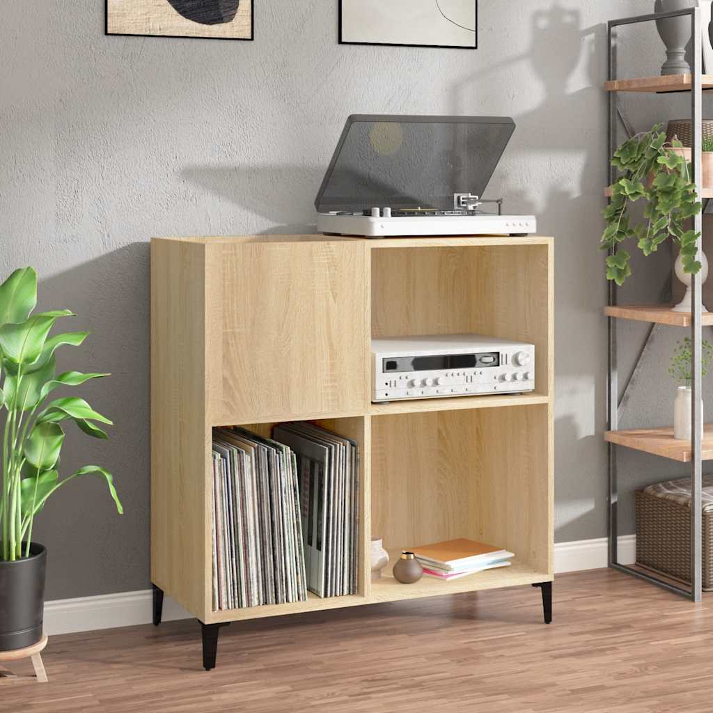 vidaXL Dulap pentru discuri stejar sonoma 84,5x38x89 cm lemn compozit