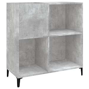 Skříňka na LP desky betonově šedá 84,5x38x89cm kompozitní dřevo - obrázek 2
