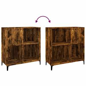 Skříňka na LP desky kouřový dub 84,5x38x89 cm kompozitní dřevo - obrázek 7