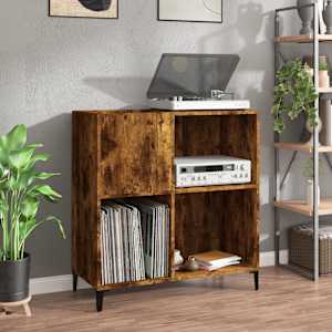 Skříňka na LP desky kouřový dub 84,5x38x89 cm kompozitní dřevo - obrázek 1