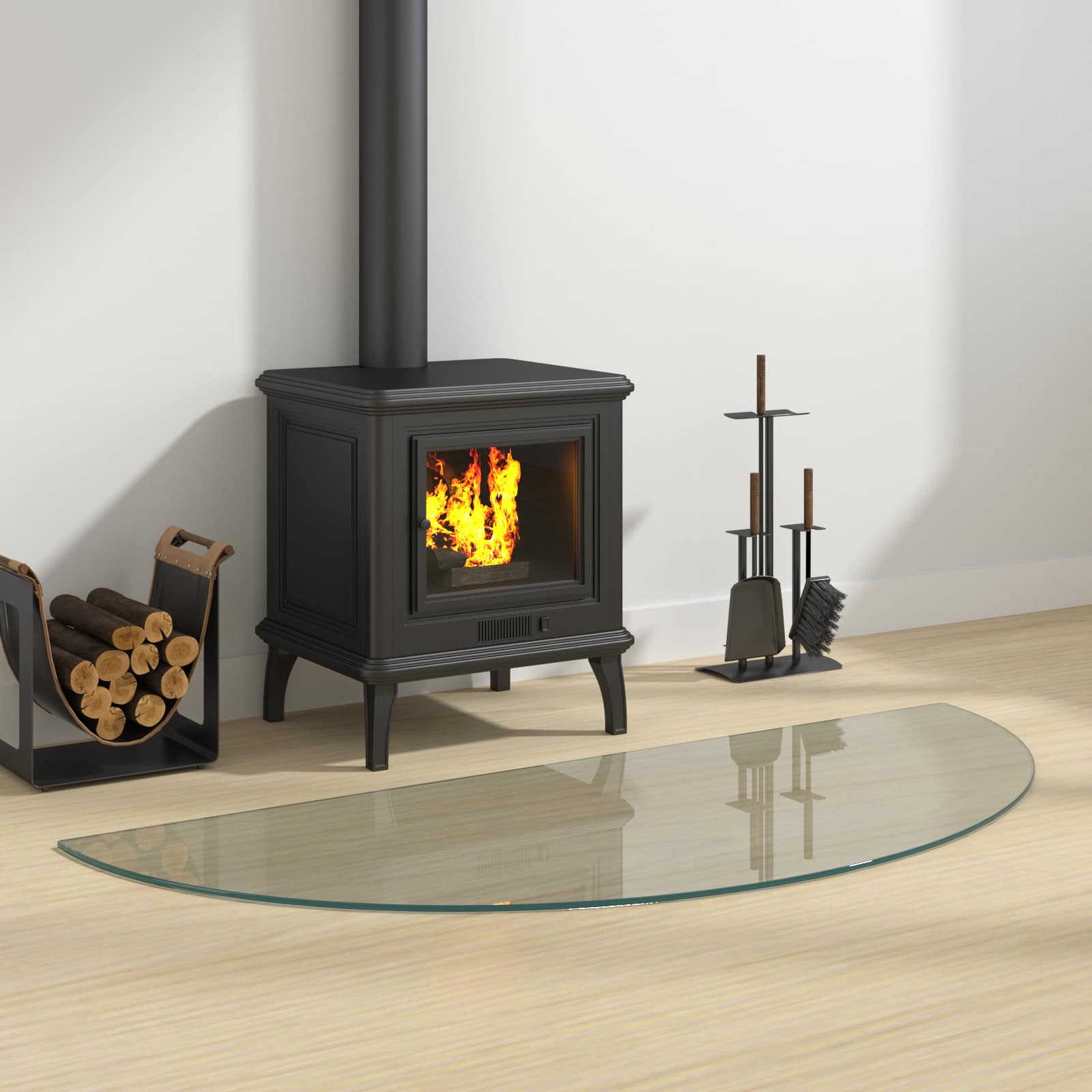 vidaXL Placă de sticlă pentru semineu Transparent 1200 x 500 mm Sticlă