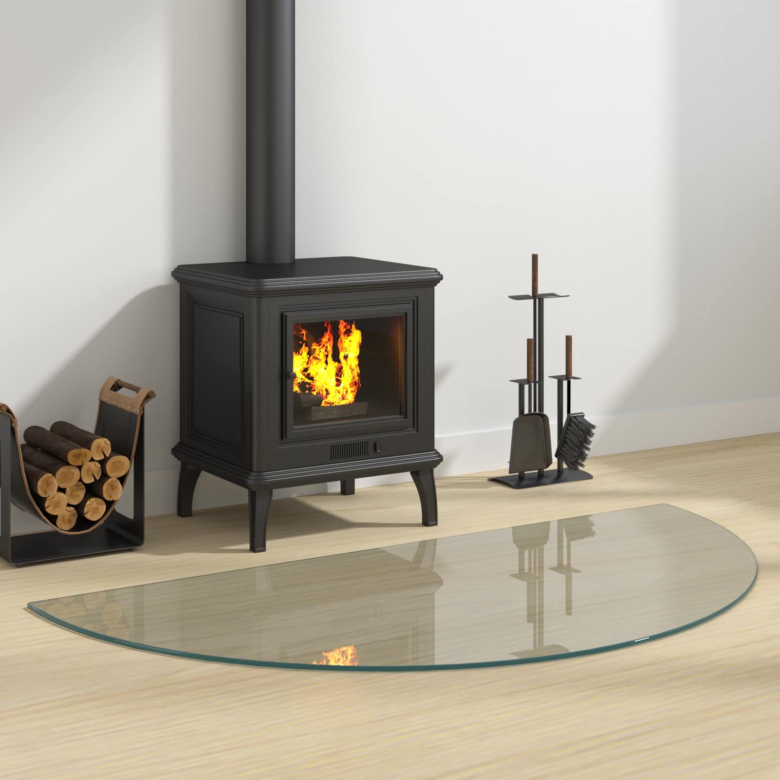 vidaXL Placă de sticlă pentru semineu Transparent 1200 x 600 mm Sticlă
