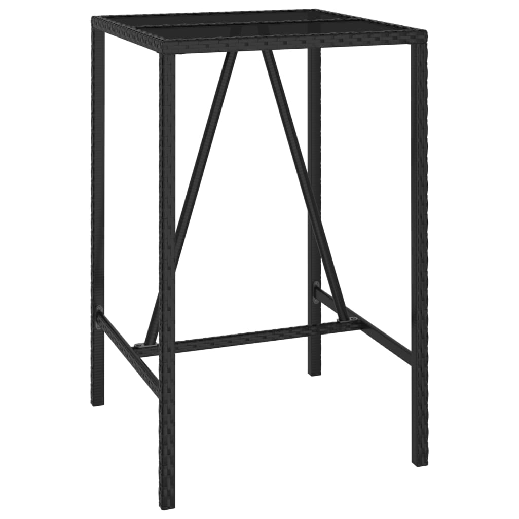 Trendy Garden Bar Set with Rattan and Glass vidaXL - Picture 16 of 46