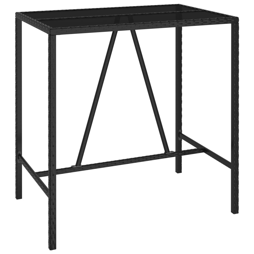 Trendy Garden Bar Set with Rattan and Glass vidaXL - Picture 31 of 46