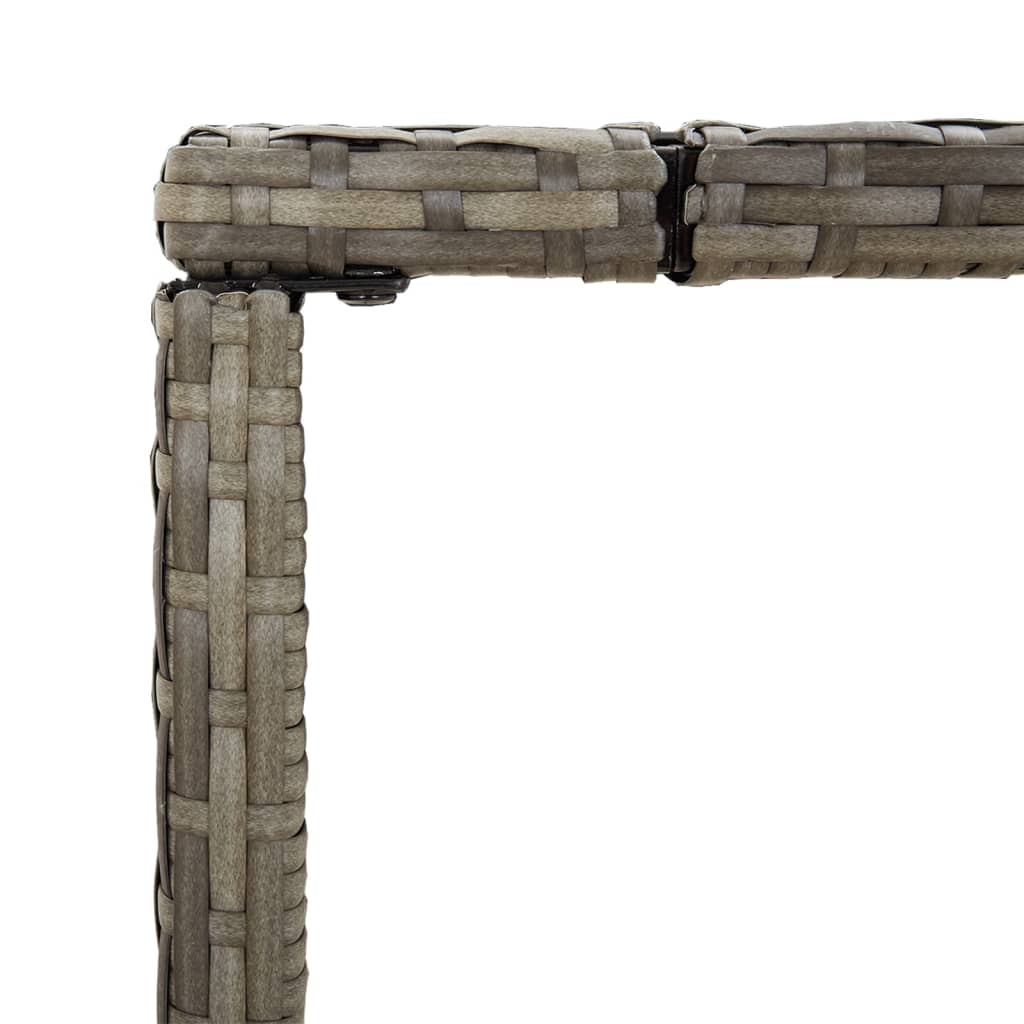 7dílný zahradní barový set šedý polyratan - obrázek 8