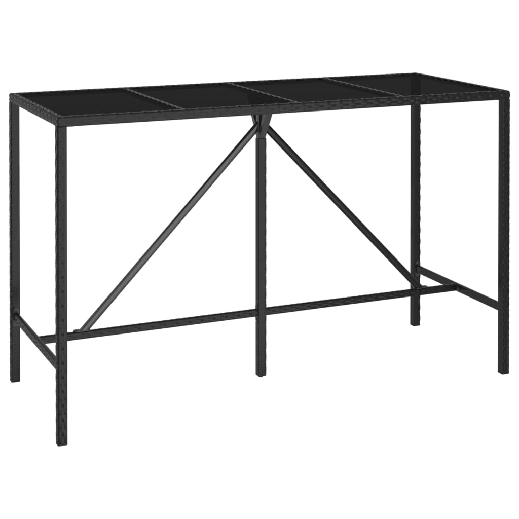 Trendy Garden Bar Set with Rattan and Glass vidaXL - Picture 43 of 46