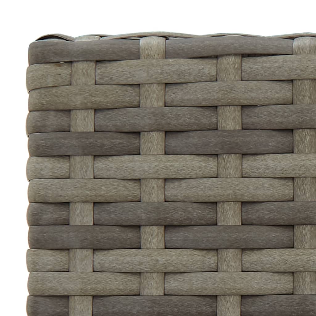 Garden Bar Set Grey PE rattan, powder-coated steel, tempered glass - Image 7