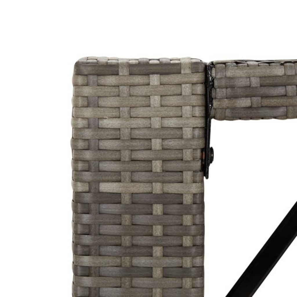 Garden Bar Set Grey PE rattan, powder-coated steel, tempered glass - Image 8