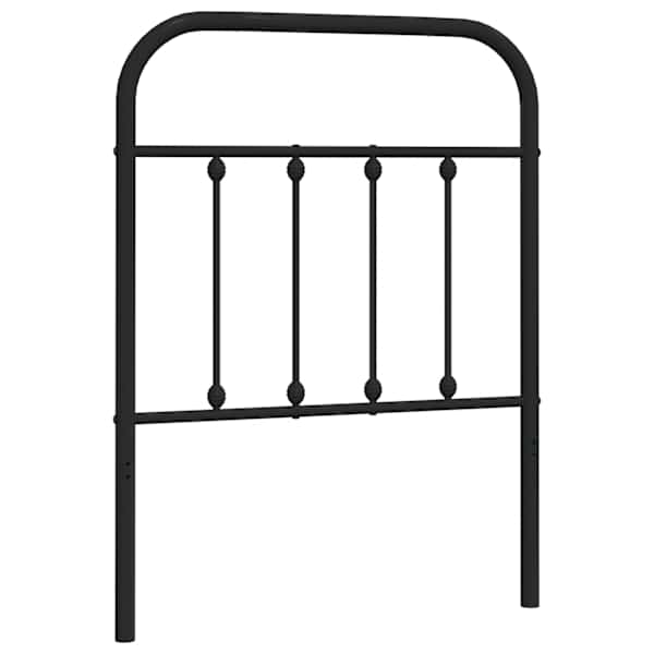 vidaXL metallist vahetatav voodipeats, must, 75 cm