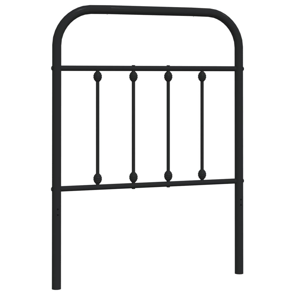 vidaXL Kovové čelo postele černé 75 cm