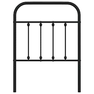 Kovové náhradní čelo postele černé 75 cm - obrázek 4