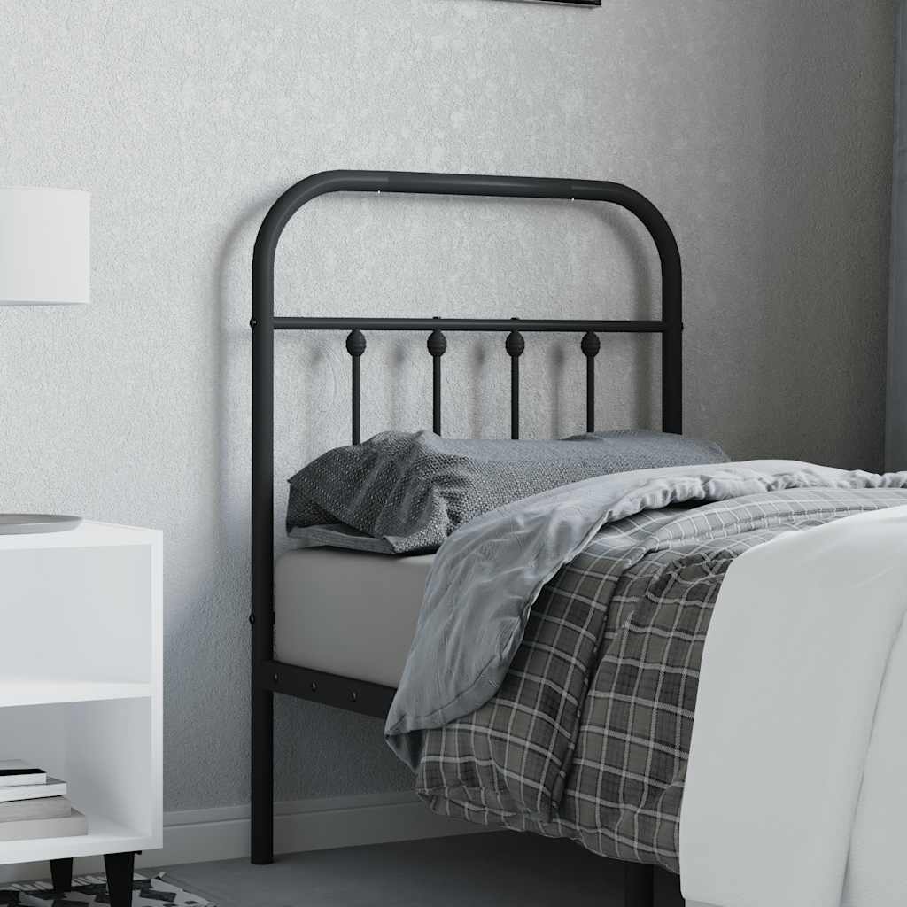 vidaXL Kopfteil Metall Schwarz 75 cm
