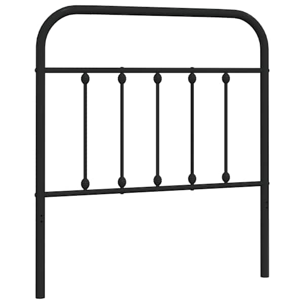 vidaXL metallist vahetatav voodipeats, must, 90 cm
