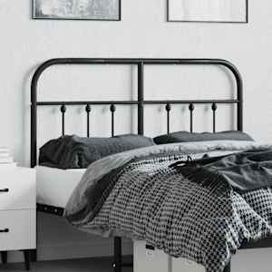 vidaXL Sengegavl i metall svart 120 cm