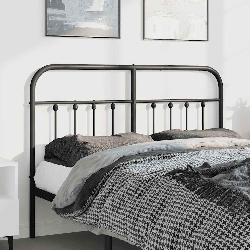 Tête de lit métal noir 135 cm