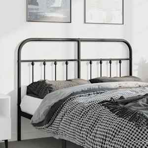 Kovinsko nadomestno vzglavje črno 135 cm