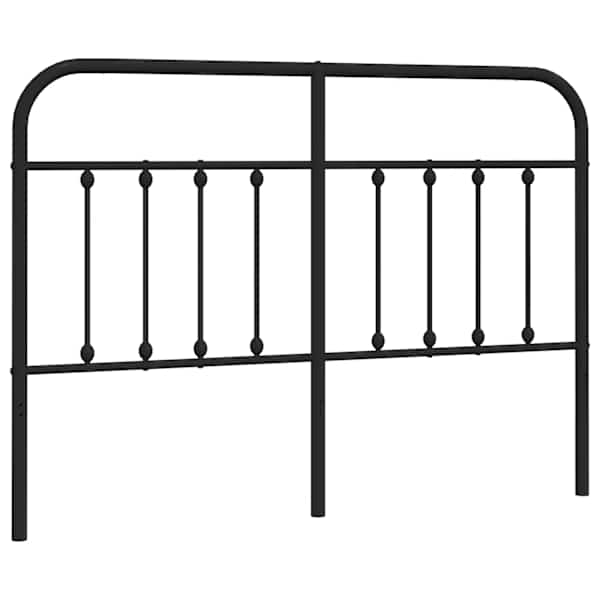 vidaXL metallist vahetatav voodipeats, must, 150 cm