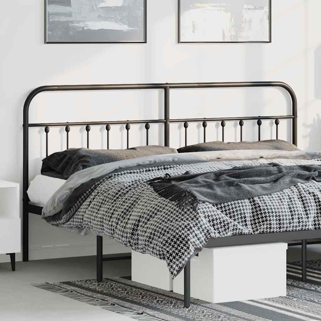 vidaXL Metallinen vaihtopääty musta 193 cm