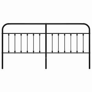 Kovové náhradní čelo postele černé 200 cm - obrázek 4