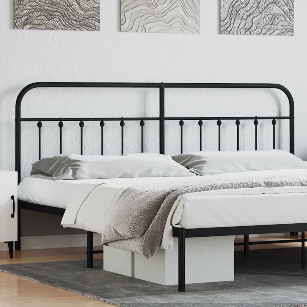 vidaXL Metallinen vaihtopääty musta 200 cm