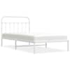 vidaXL metallist voodiraam peatsiga, valge, 100x200 cm