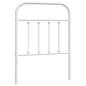 Kovové náhradní čelo postele bílé 75 cm - obrázek 2