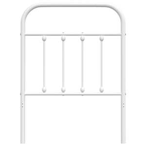 Kovové náhradní čelo postele bílé 75 cm - obrázek 4