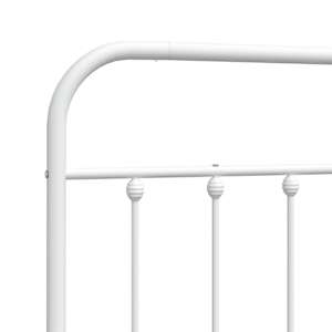 Kovové náhradní čelo postele bílé 75 cm - obrázek 6