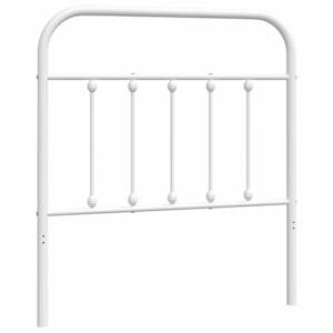Kovové náhradní čelo postele bílé 80 cm - obrázek 2