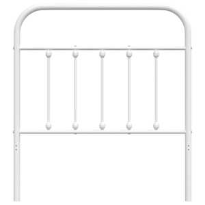 Kovové náhradní čelo postele bílé 80 cm - obrázek 4