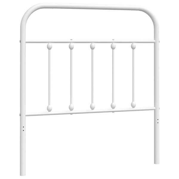 vidaXL metallist vahetatav voodipeats, valge, 90 cm