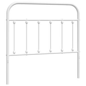 Kovové náhradní čelo postele bílé 100 cm - obrázek 2