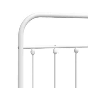 Kovové náhradní čelo postele bílé 100 cm - obrázek 6