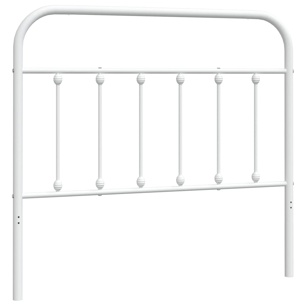 vidaXL Kovové čelo postele bílé 107 cm