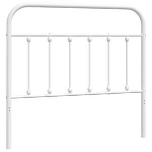Kovové náhradní čelo postele bílé 107 cm - obrázek 2