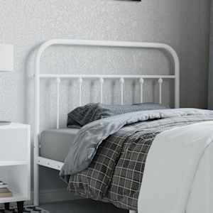 Kovinsko nadomestno vzglavje belo 107 cm